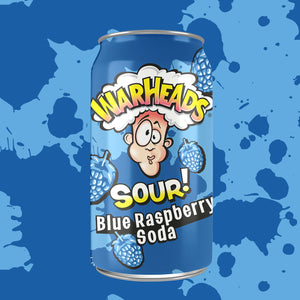 Warheads Soda Sour Blue Raspberry 12/355ml