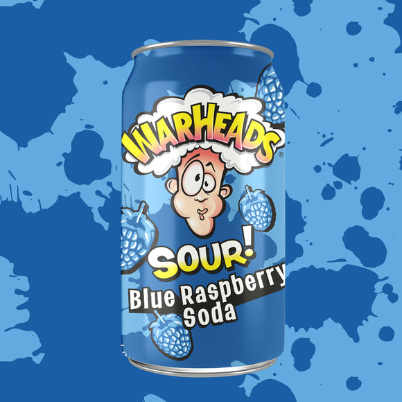 Warheads Soda Sour Blue Raspberry 12/355ml