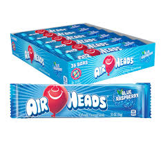 Airheads Blue Raspberry Singles 15.6g, 36's, Candy, Thomas, Large & Singer Inc., [variant_title] - Tevan Enterprises