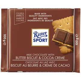 Ritter Sport Butter Biscuit 11/100g - Chocolate and Chocolate Bars -  - Tevan Enterprises - Canadian Wholesale Confections