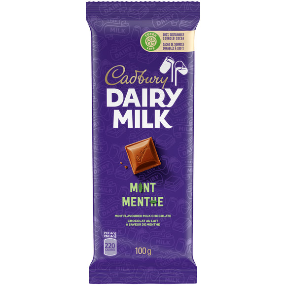 Dairy Mint Family Bar 95g, 21 per box, Chocolate and Chocolate Bars, Mondelez (Cadbury), [variant_title] - Tevan Enterprises