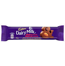 Dairy Milk Fruit & Nut 24/42g - Chocolate and Chocolate Bars -  - Tevan Enterprises - Canadian Wholesale Confections