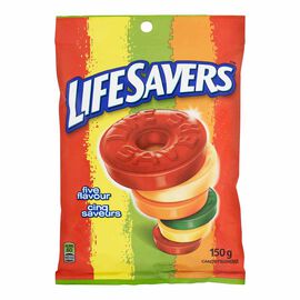 Lifesavers 5 Flavour 150g 12 bags/case, Candy, Wrigley, [variant_title] - Tevan Enterprises