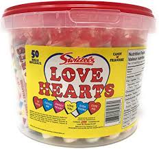 Love Hearts Tub 50/32g - Candy -  - Tevan Enterprises - Canadian Wholesale Confections