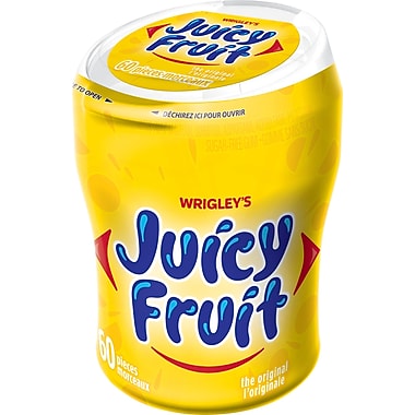 Juicy Fruit Bottles 60pc 6/bx, Gum, Wrigley, [variant_title] - Tevan Enterprises