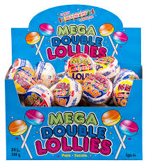 Mega Double Lollies 24ct - Candy -  - Tevan Enterprises - Canadian Wholesale Confections