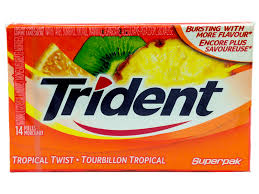 Trident Superpak Tropical Twist 12/14pc - Gum -  - Tevan Enterprises - Canadian Wholesale Confections