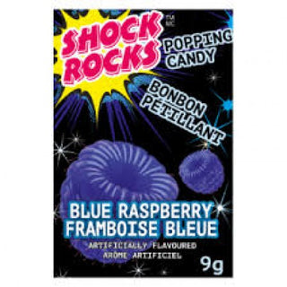 Shock Rocks Popping Candy - Blue Raspberry 24/9g - Candy -  - Tevan Enterprises - Canadian Wholesale Confections