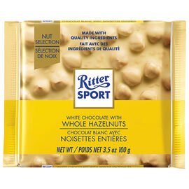 Ritter Sport White Whole Hazelnut 10/100g - Chocolate and Chocolate Bars -  - Tevan Enterprises - Canadian Wholesale Confections